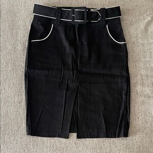 Sexy Bebe Black Pencil Skirt with Belt